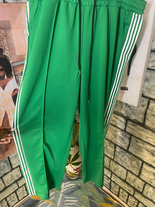 Manfinity Green White Pants Women sz 3XL