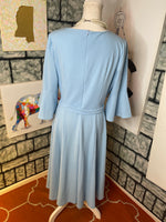 Blue ruffle dress women sz xl