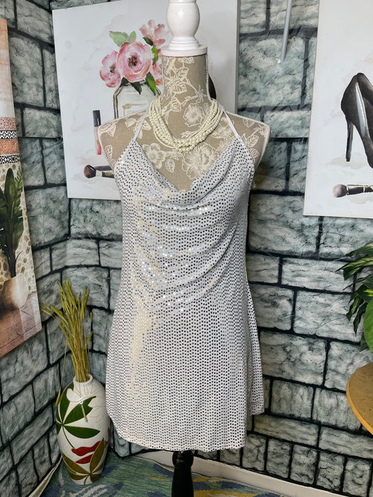 H&M Silver Dress Women sz Small
