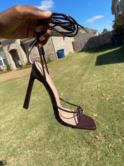 Fashion Nova Brown Heels Women sz 8.5