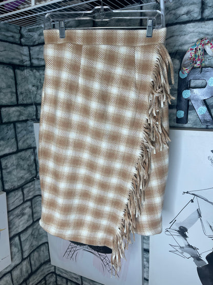 Time and Tru Tan White Skirt Women sz Small