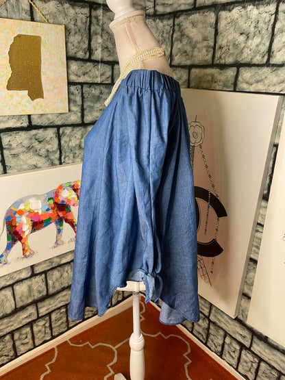 NEW 143 Story Blue Blouse Women sz Large