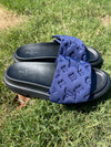 Blue “LV” sandals women sz 9