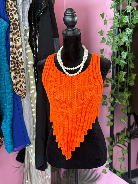 MadRag Orange Blouse Women sz Medium