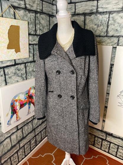 Preston & York Gray Black Coat Women sz 10