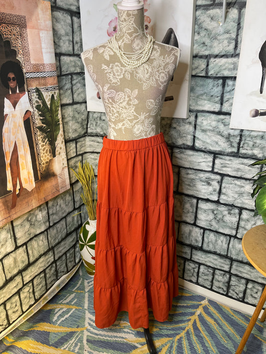 Shein Orange Skirt Women sz 0XL