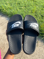 Nike black slide sandals women sz 6