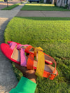 Comfort est 1946 colorful sandals women sz