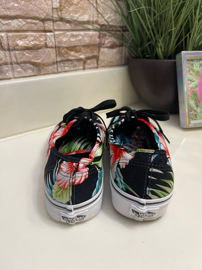 Vans Black Floral Women sz 7.5 , Men sz 6