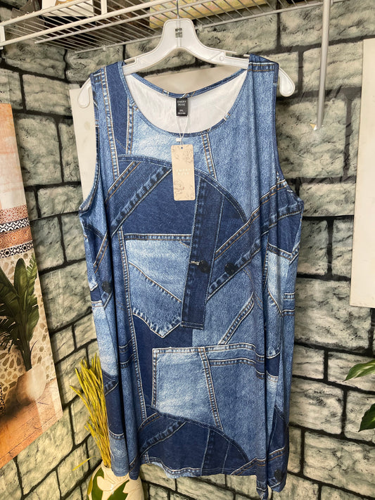 NEW Emery Rose Blue Dress Women sz 2XL