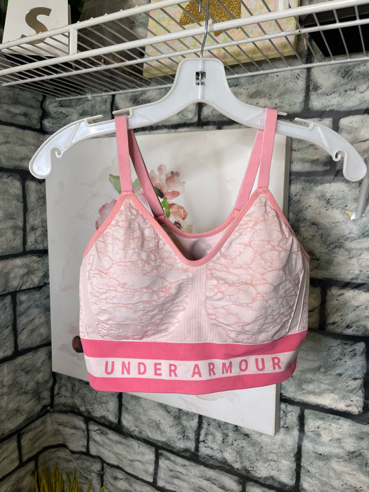 Under Armour Sports Bra Pink Women sz XL