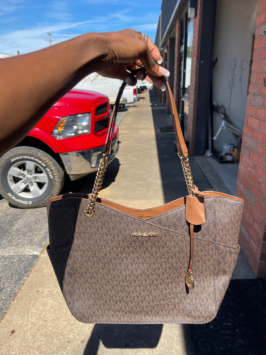 Michael kors brown handbag (light wear on strap)