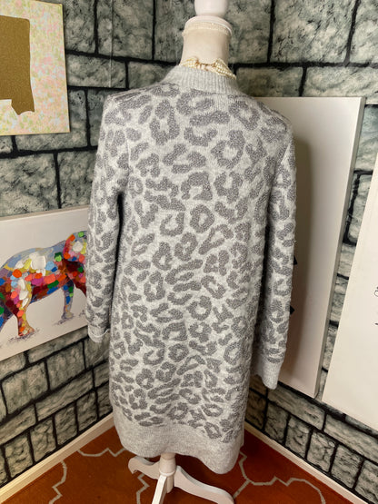 Rafaella Gray Sweater cardigan Women Sz Small