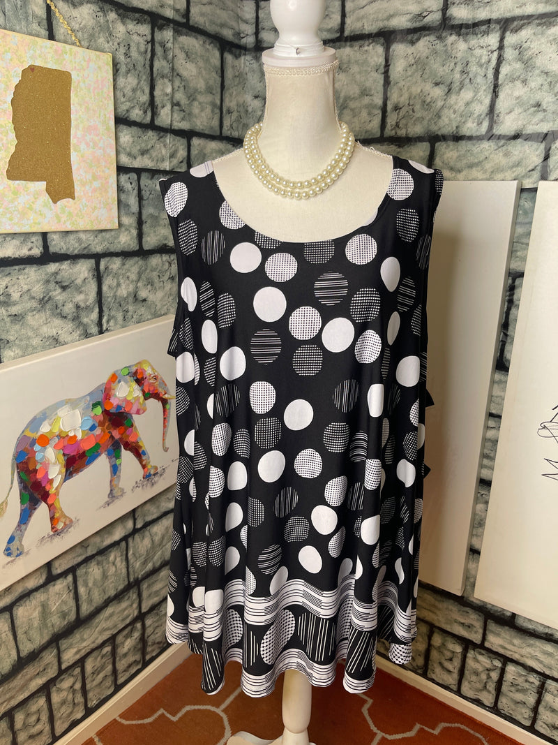 Ashley Stewart Black White Blouse Women sz 26