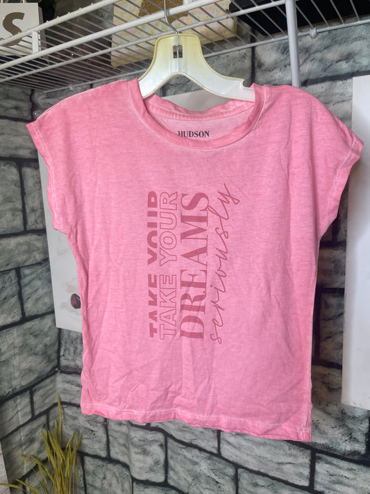 Hudson Pink Shirt Girls sz Medium 8/10