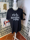 Rich auntie vibes black shirt women sz xl