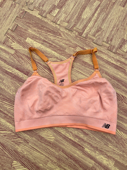 New Balance Orange Sports Bra Women sz Large