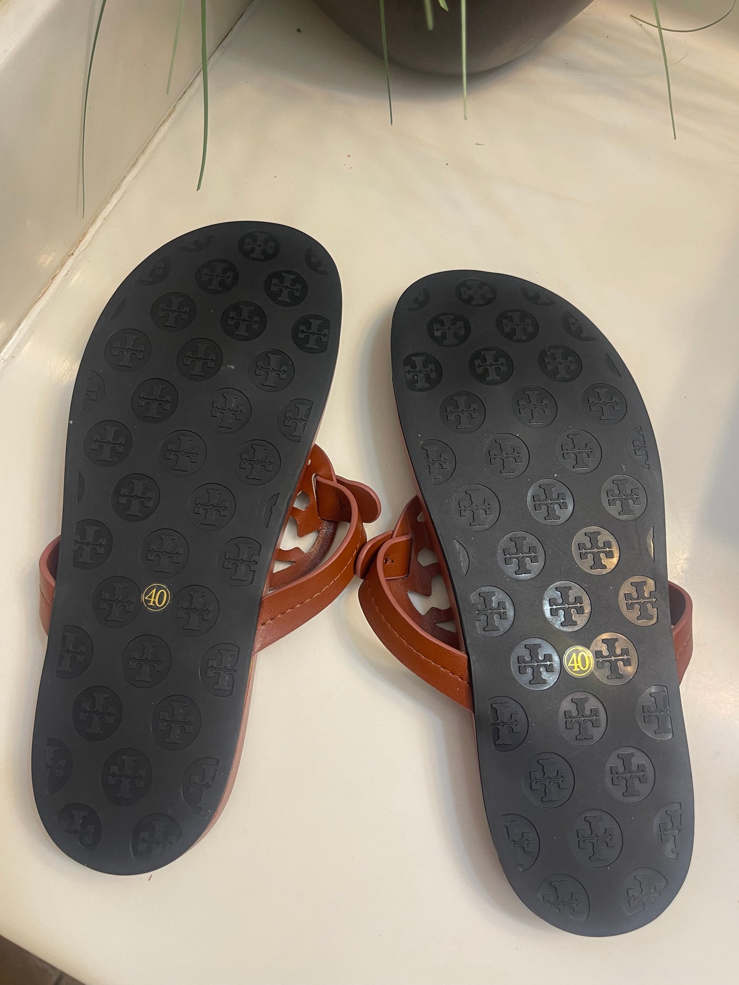 NEW "Tory Burch" Orange Sandals (not sure if they are authenic)Women sz 10
