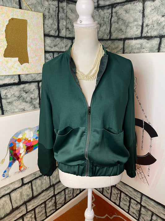 Misguided green jacket women sz 4