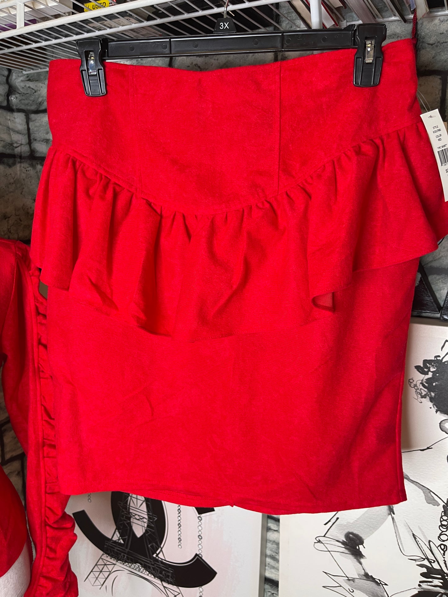 NEW NYP Red 2 piece Skirt Set Women sz 12