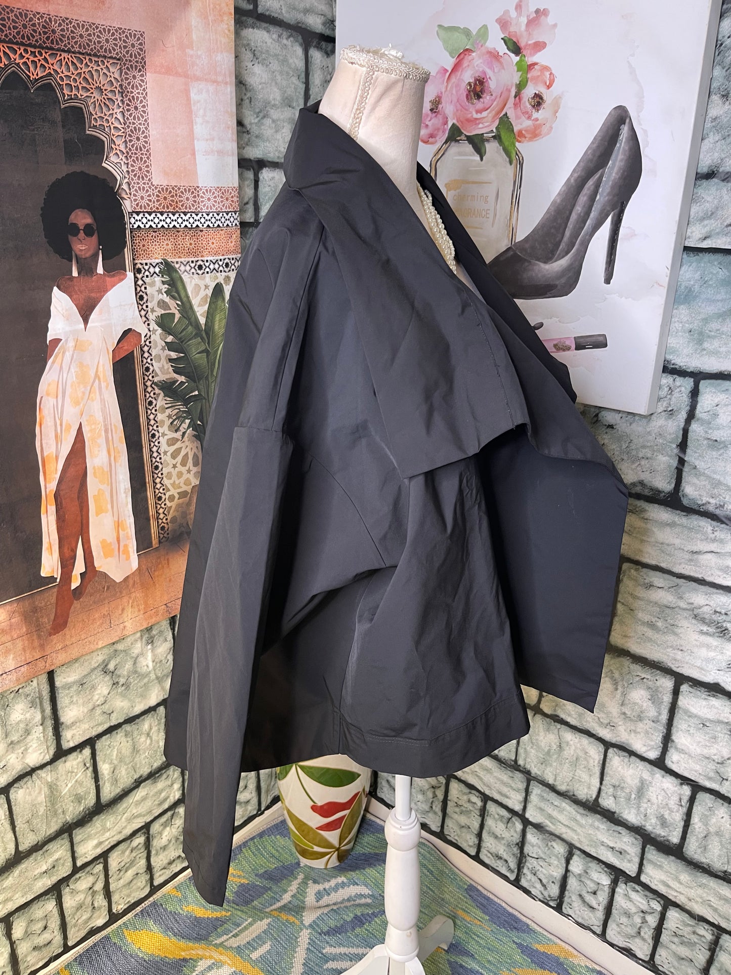 Wynne Layers Black Cover Blouse Women sz 1XL