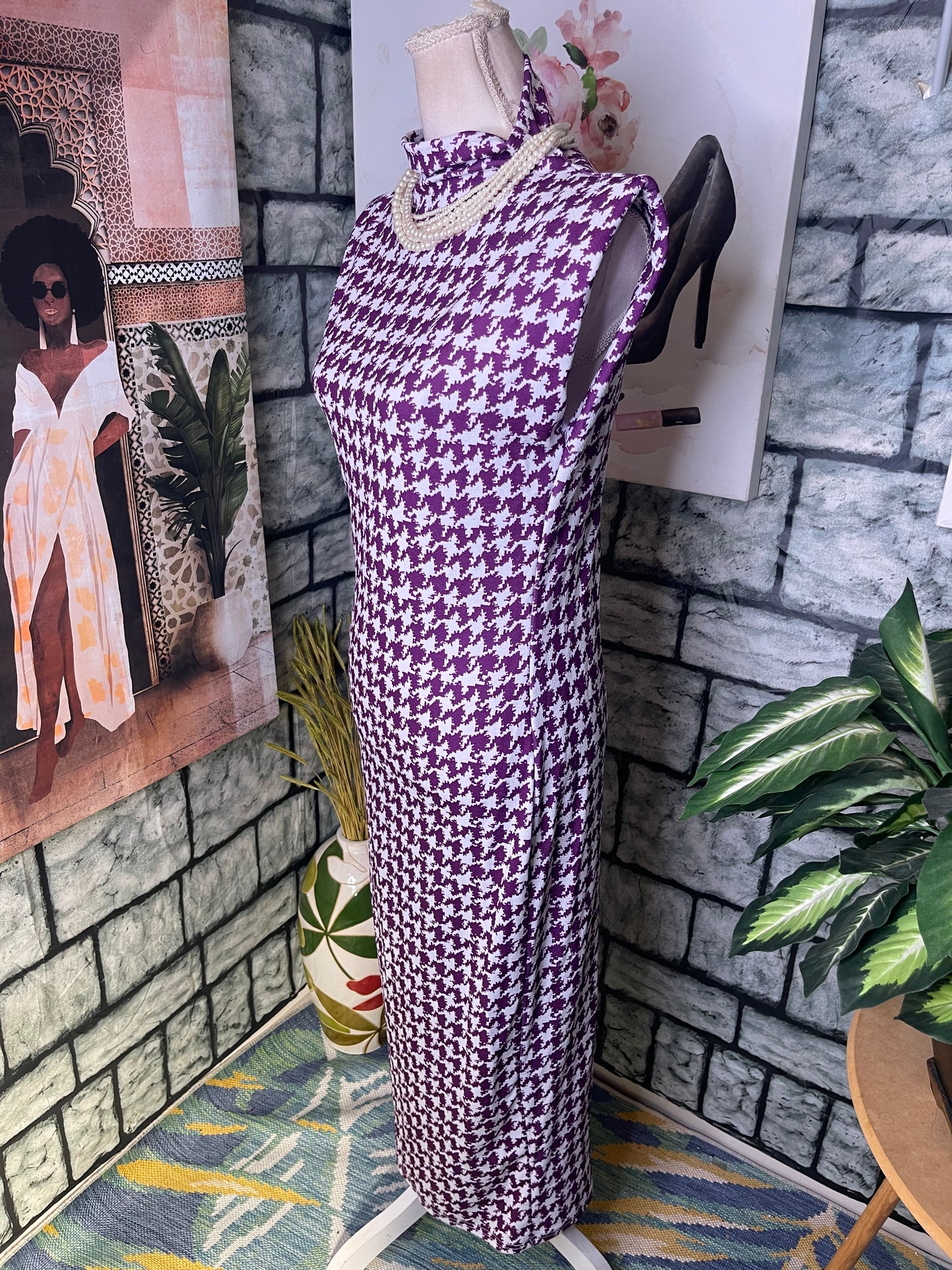Shein Purple White Dress Women sz Large