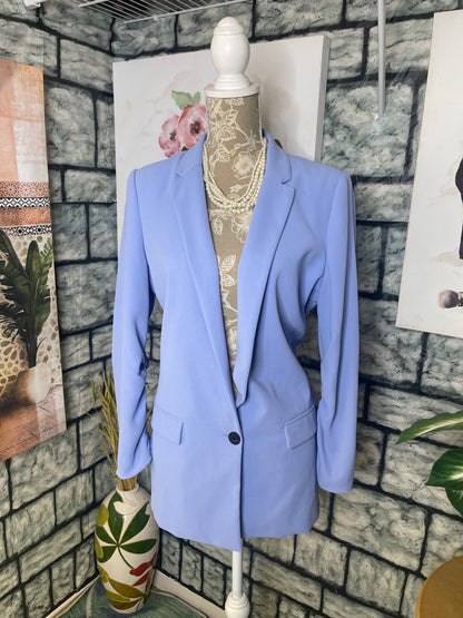 Mango Blue Blazer Women sz Medium