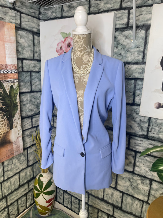 Mango Blue Blazer Women sz Medium