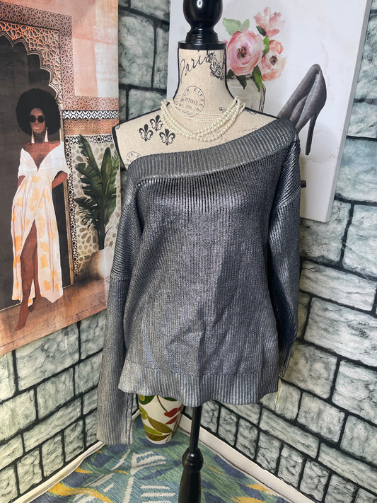 NEW Bar III Gray Sweater Women sz Large