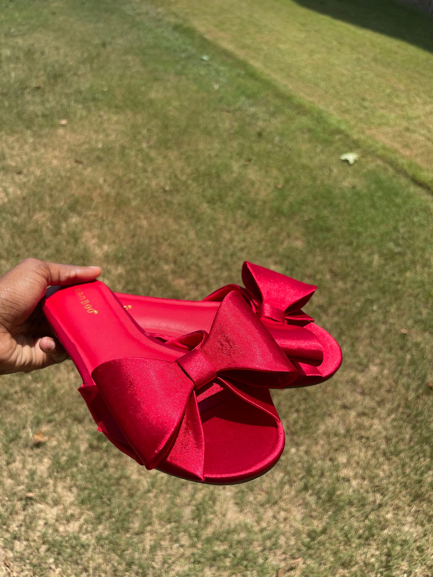 NEW Bamboo Red Sandals Women sz 8