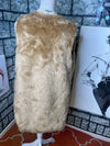 B sharp brown fur vest women sz small
