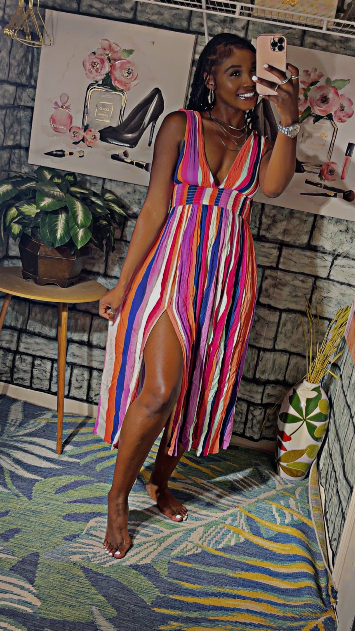 NEW Forever 21 Colorful Dress Women sz Small
