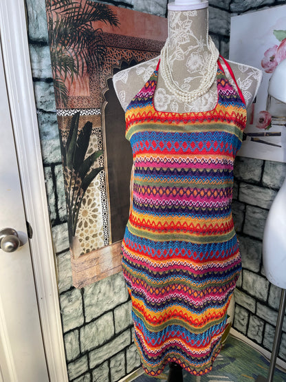 Shein Red Yellow Dress Women sz 0XL