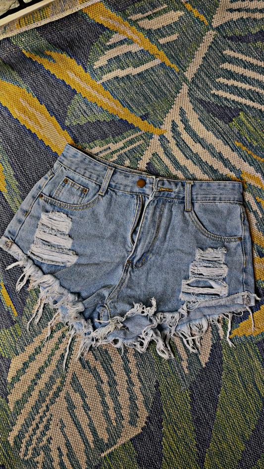 Shein Blue Denim Shorts Women sz Small