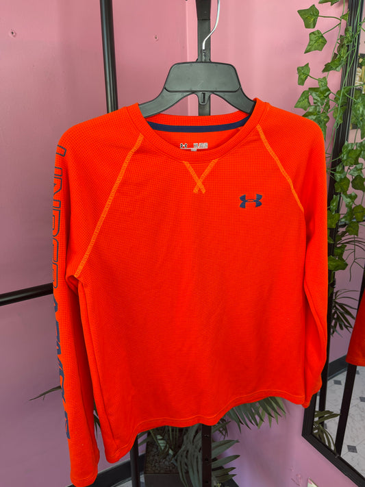 Under Armour Orange Shirt Boys sz XL