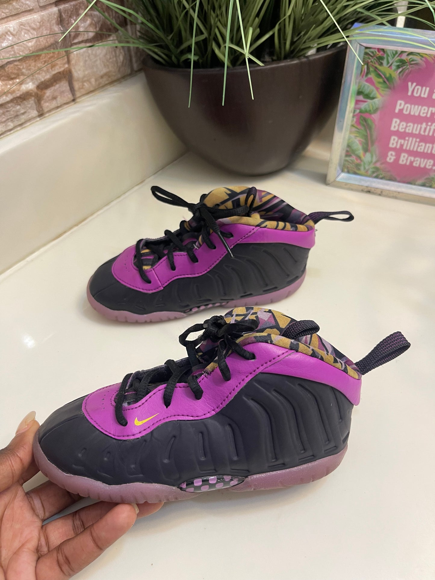 Nike Purple Foams Boys Girls sz 9C