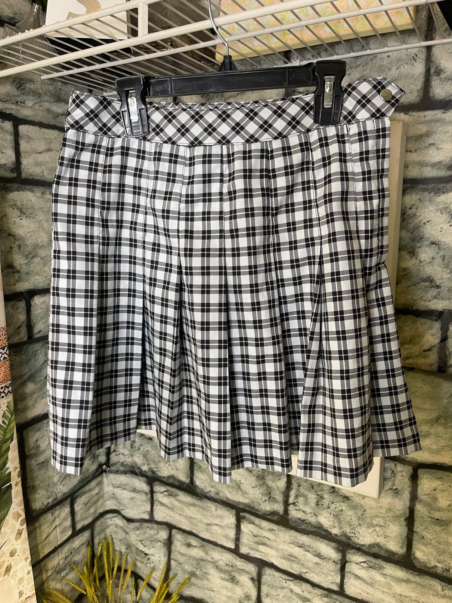 H&M Blue Black Skirt Women sz 4