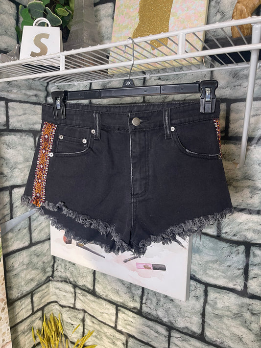 Forever 21 Black Denim Shorts Women sz 27