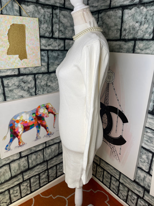 Off white sweater dress women sz medium