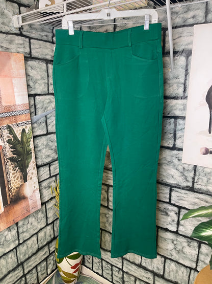 Maze Green Casual Stretch Pants Women sz Large
