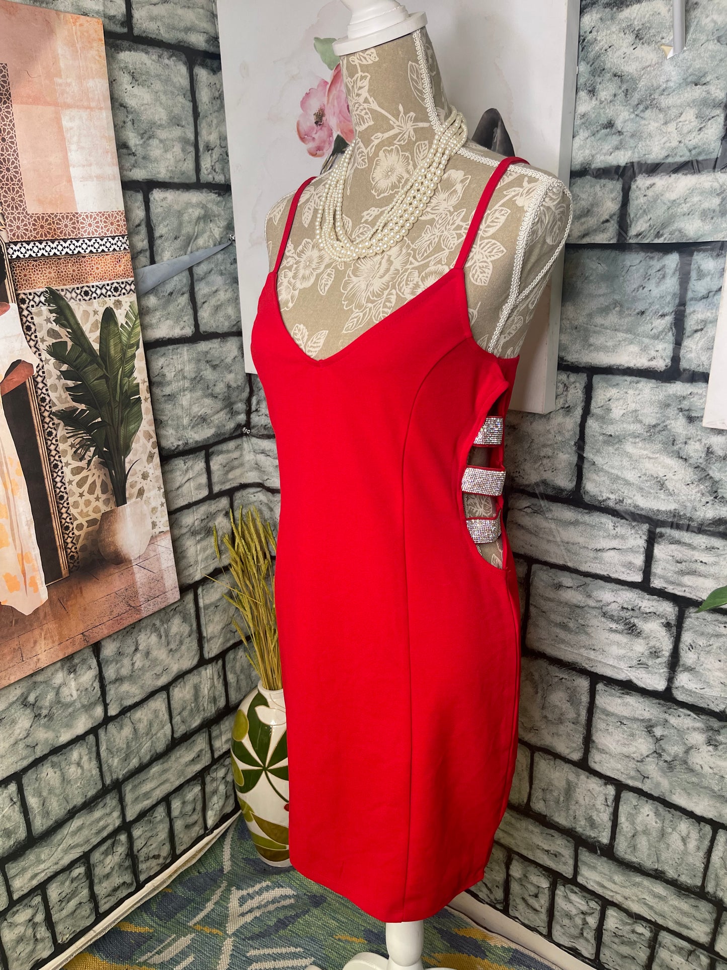 NEW Almost Famous Red Dress Women sz XL