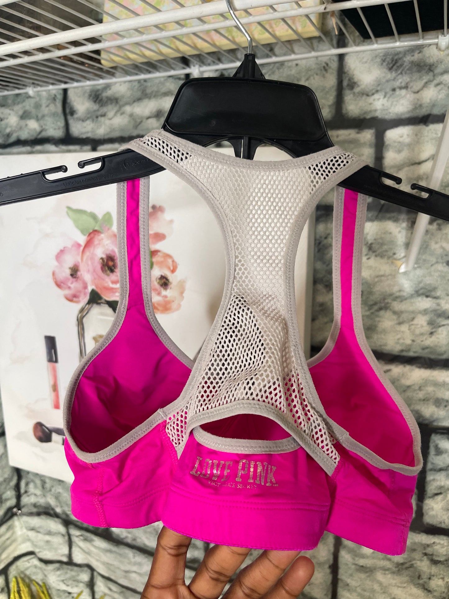 PINK Pink Sports Bra Women sz Medium