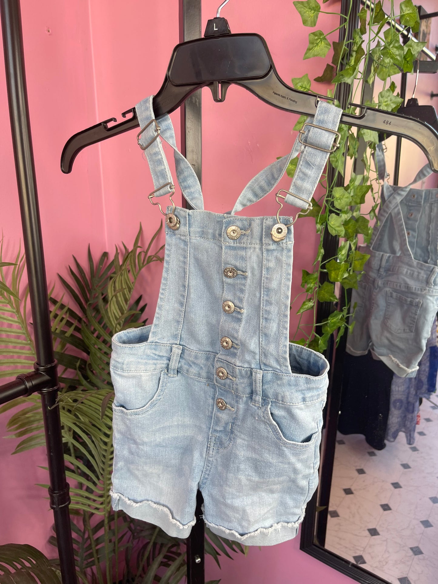 YMI Blue Denim Romper Girls sz 5