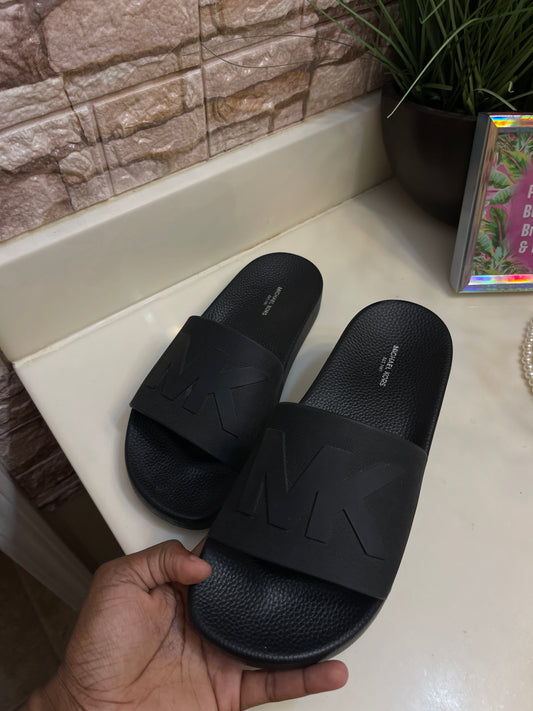 Michael Kors Black Slide Sandals Women sz 8
