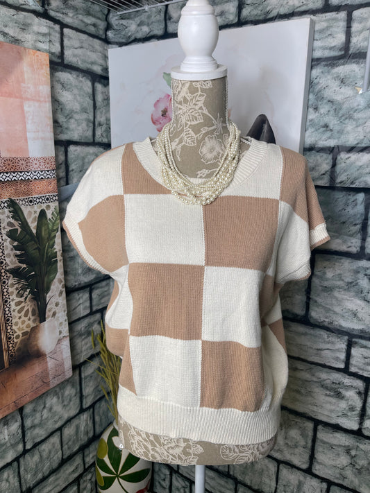 Moon & Madison Brown Tan Sweater Women sz Large