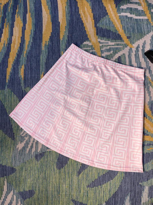 Pink White Skirt Women sz XL