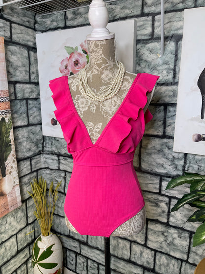 Shein Pink Swimsuit Women sz Small