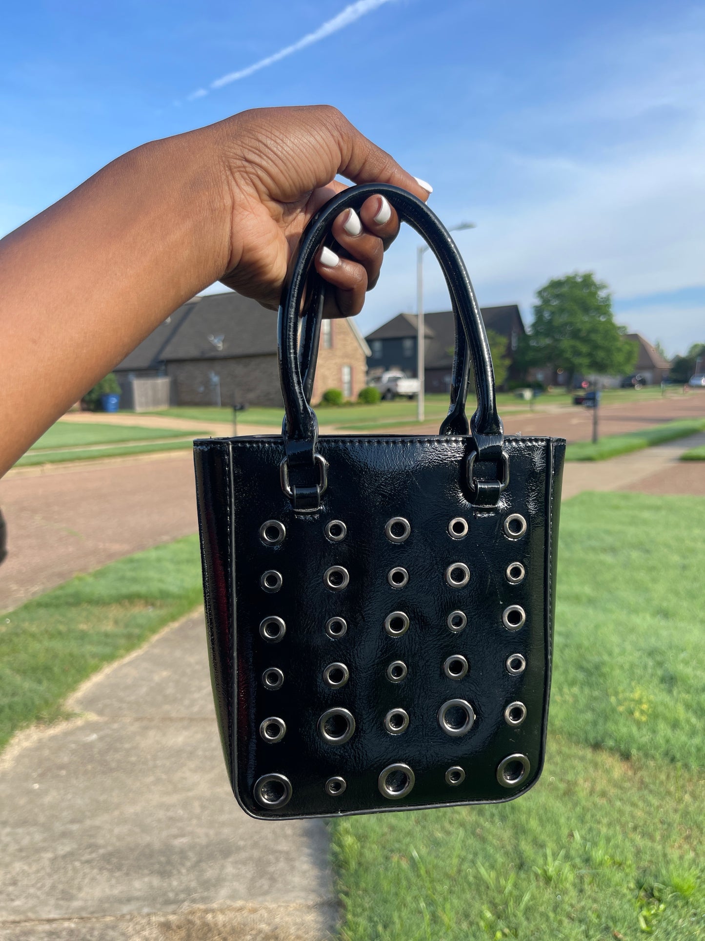 Black fashion handbag / crossbody