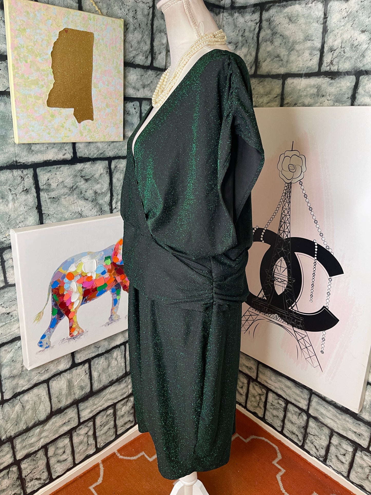 Shein Green Dress Women sz 4XL