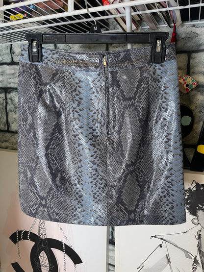 Entro Blue Gray Print Skirt Women sz Small